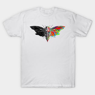 the monster in the dark cicada of death in mexican totonac patterns ecopop T-Shirt